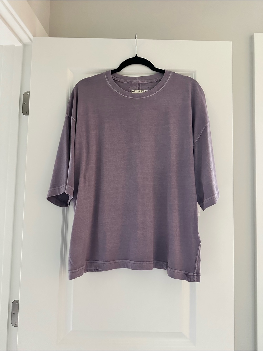 Free People Lavender Short Sleeve Tee